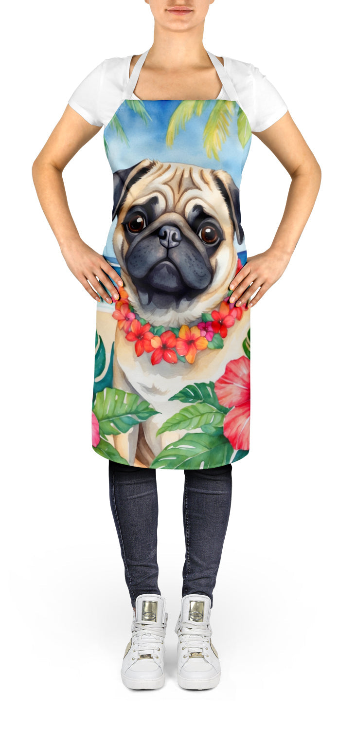Pug Luau Apron-1