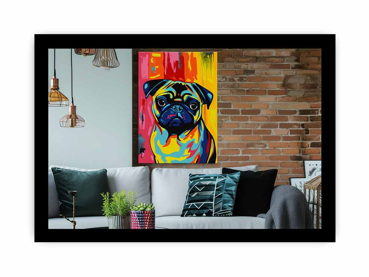 Pug Dog Framed Print-2