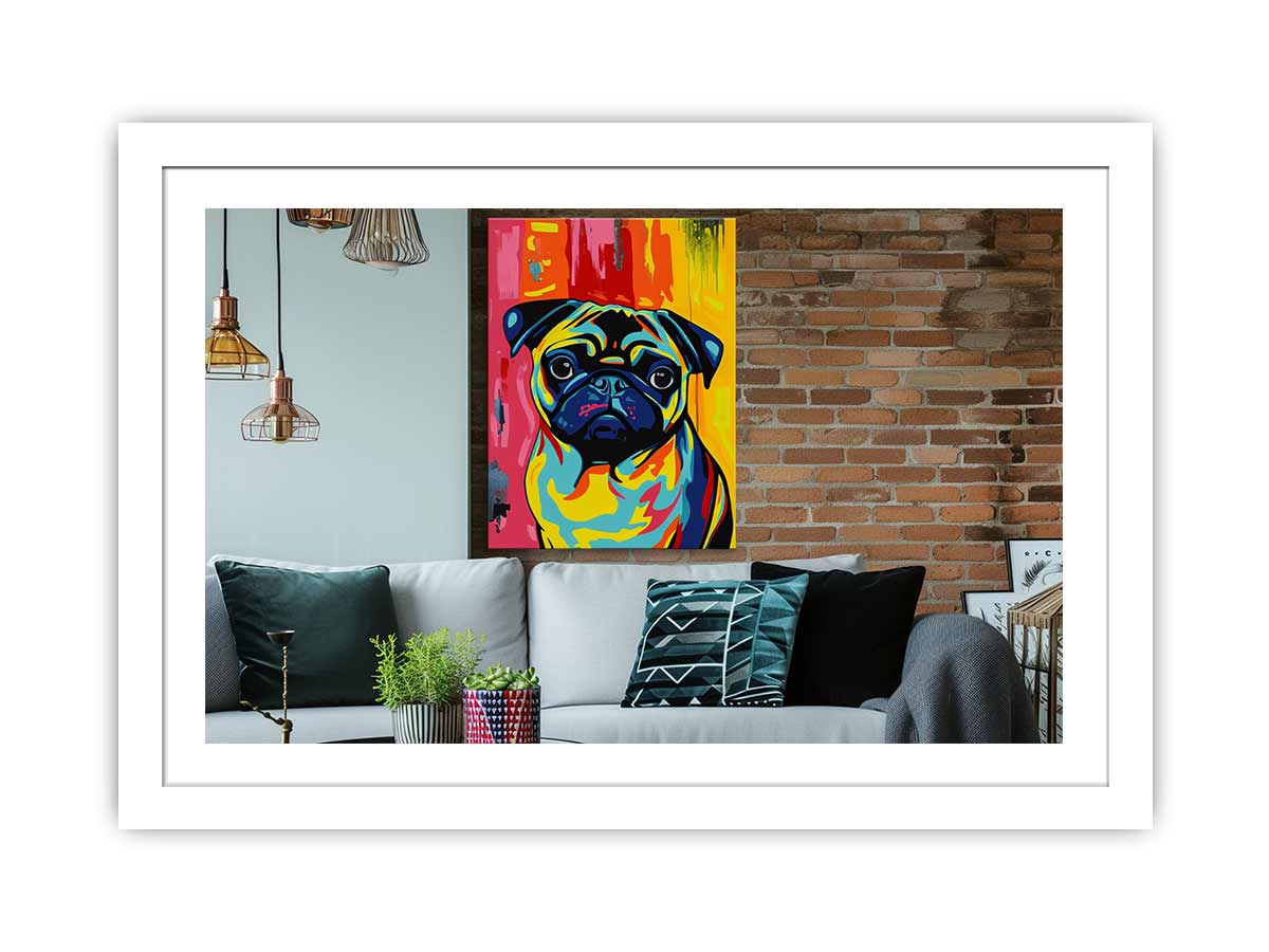 Pug Dog Framed Print-1