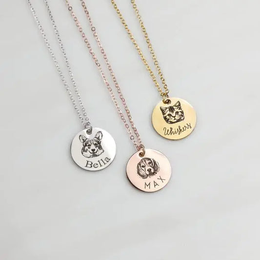 Custom Engraved Pet Name Necklace