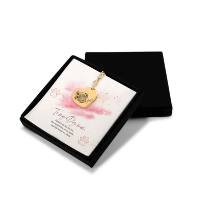 Dog Mom Gift | Custom Pet Portrait Keychain + Message Card