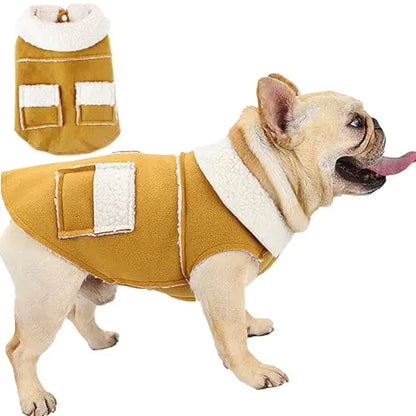 Premium Cozy Sherpa Dog Jacket – Designed for Pugs & Small Breeds