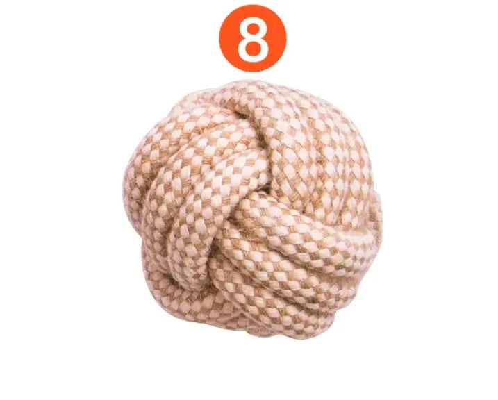 Cotton Hemp Rope Dog Toy Set – Eco-Friendly Fun (9-Pack)